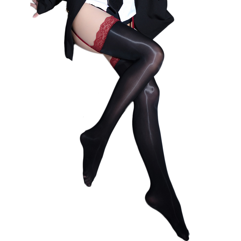 Patchwork Oil Glossy Shiny Pan - Tights Pantyhose Sheer 评论和价格