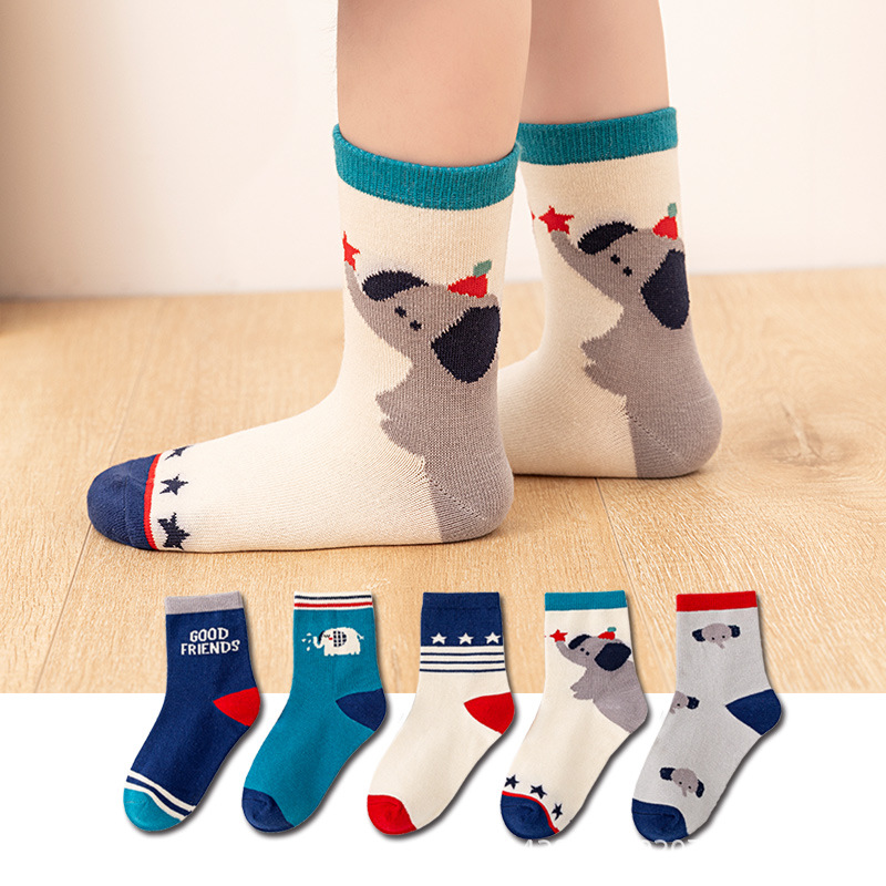5‑Pack Kids Boys Socks Cartoon - Cotton Crew Sock Pack 评论和价格