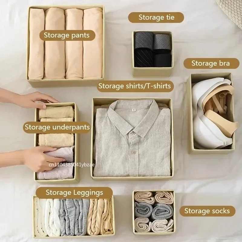 Fabric Underwear Storage Box D - Sock Organizer Tray 评论和价格